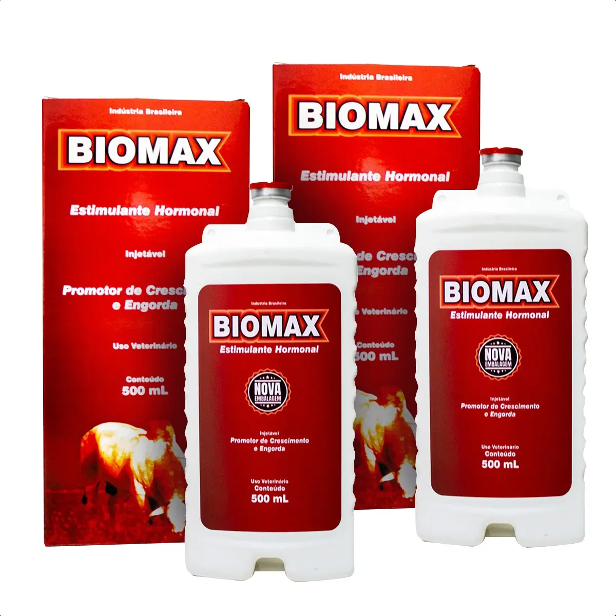 Biomax - Promotor de Crescimento e Engorda para Bovinos - Injetável 500 mL