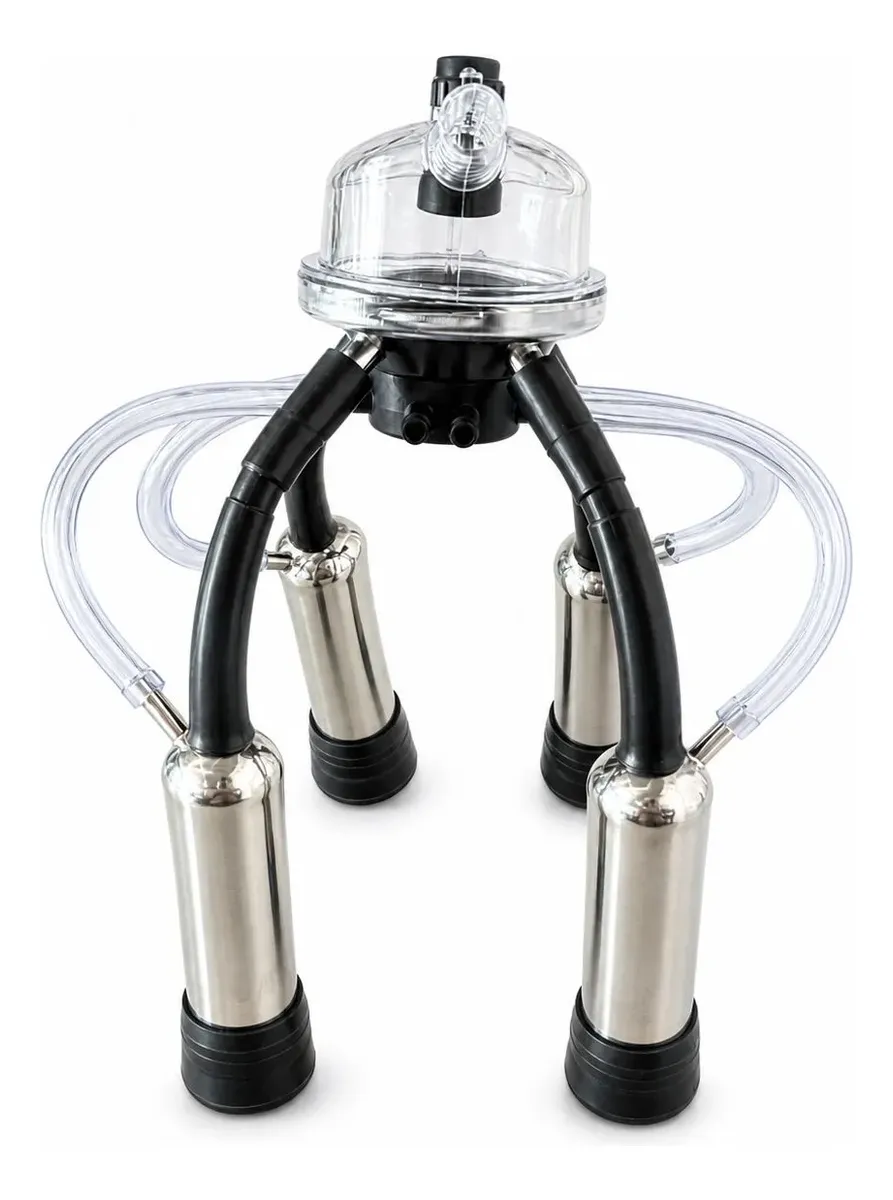 Kit Aranha de Ordenha - Coletor 450 com 4 Teteiras de Inox - Completo com Mangueiras